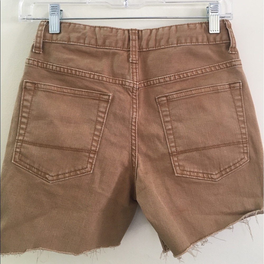 Brown denim shorts
